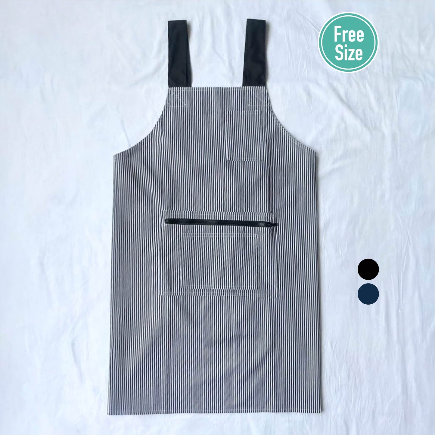 ストライプ男女兼用エプロン HK5-3