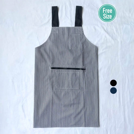 ストライプ男女兼用エプロン HK5-3