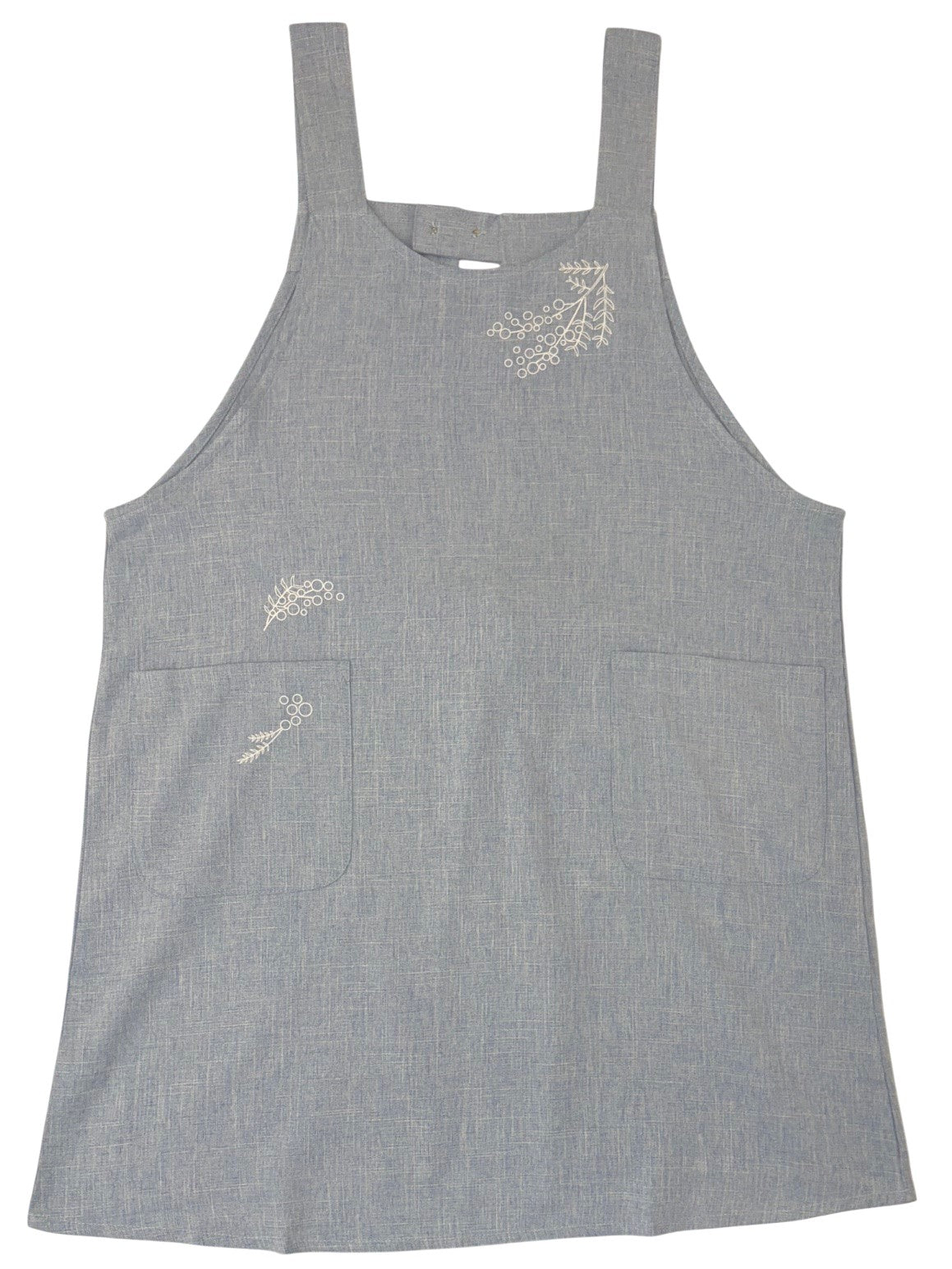 ミモザラバープリントH型エプロン