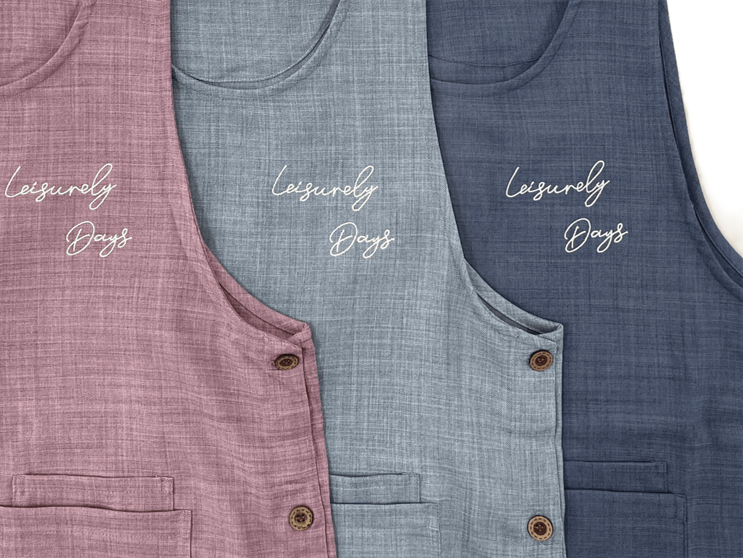 ポリエステル刺繡エプロン