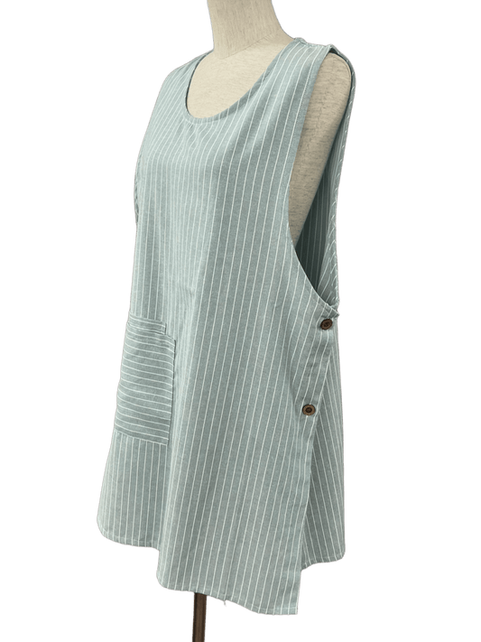 ストライプタオル掛け付きエプロン