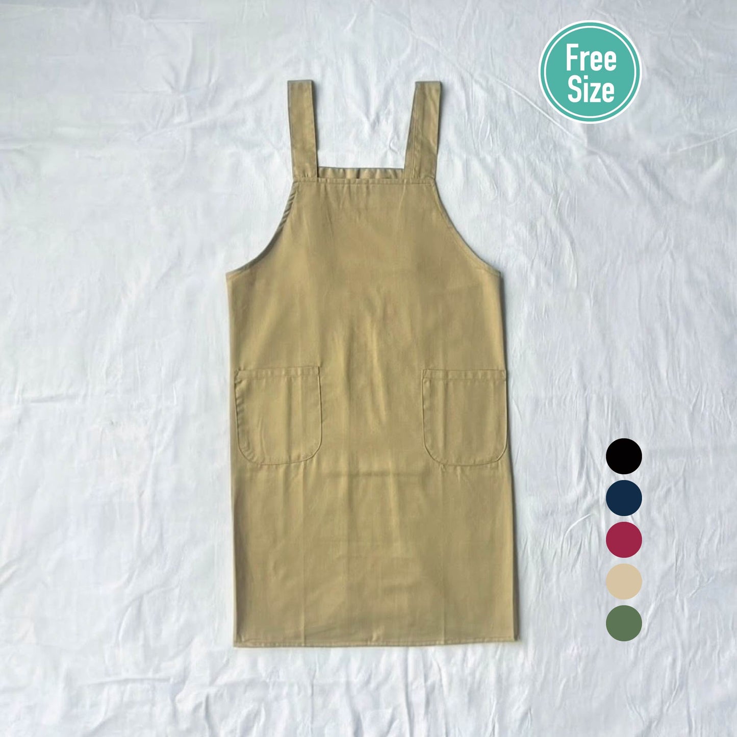 ツイルレギュラー丈エプロン(2ヶポケット) T1-5