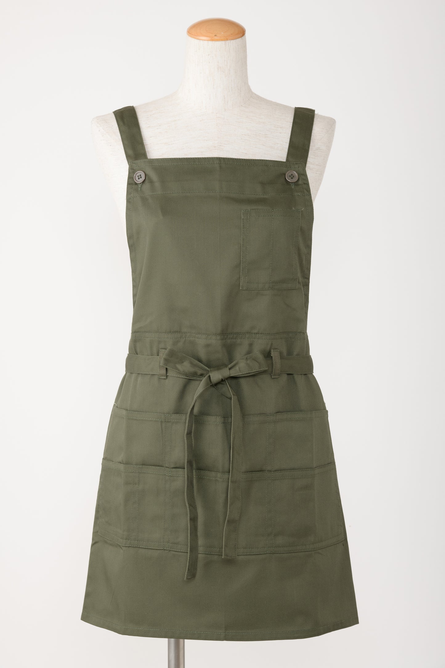 ツイル前結びショート丈エプロン T1-6