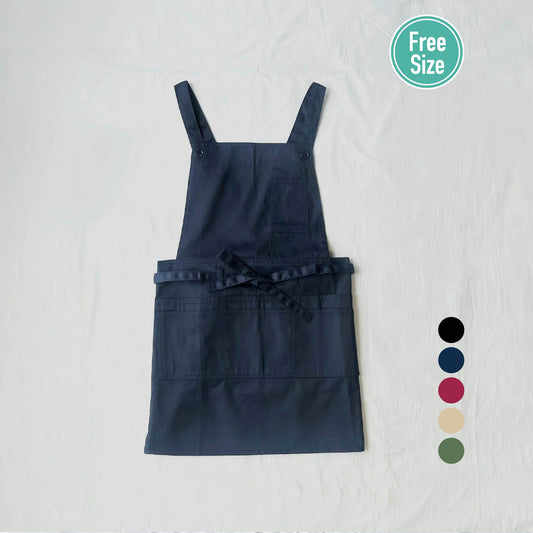 ツイル前結びショート丈エプロン T1-6