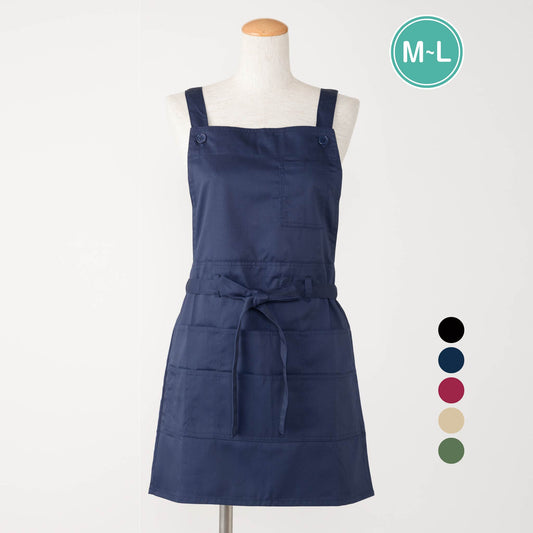 ツイル前結びショート丈エプロン T1-6