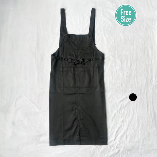 ツイル前結びロング丈エプロン T1-7