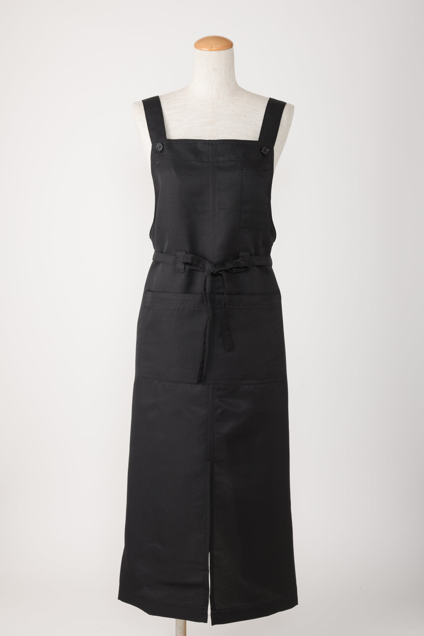 ツイル前結びロング丈エプロン T1-7