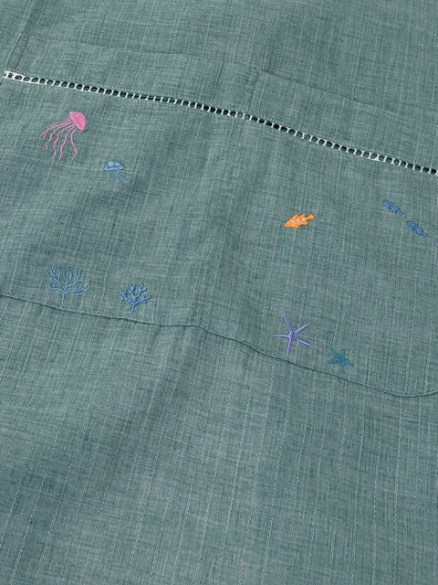 海のいきもの刺繡エプロン