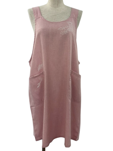 ミモザラバープリントH型エプロン