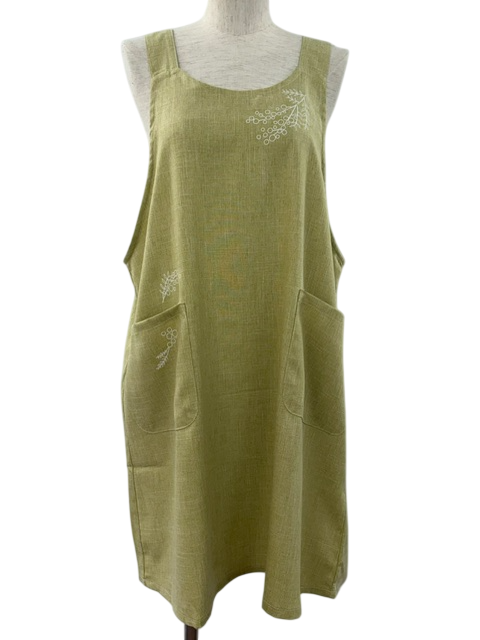 ミモザラバープリントH型エプロン