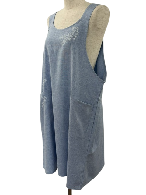 ミモザラバープリントH型エプロン