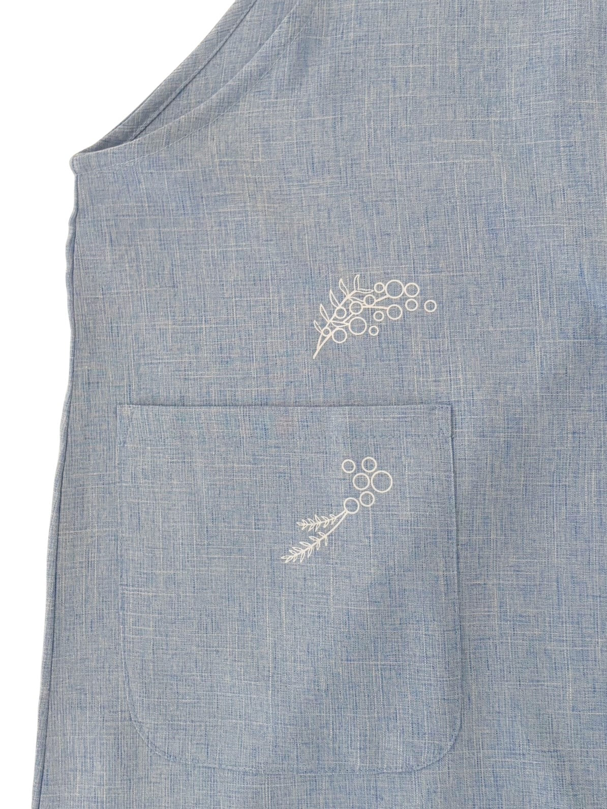 ミモザラバープリントH型エプロン