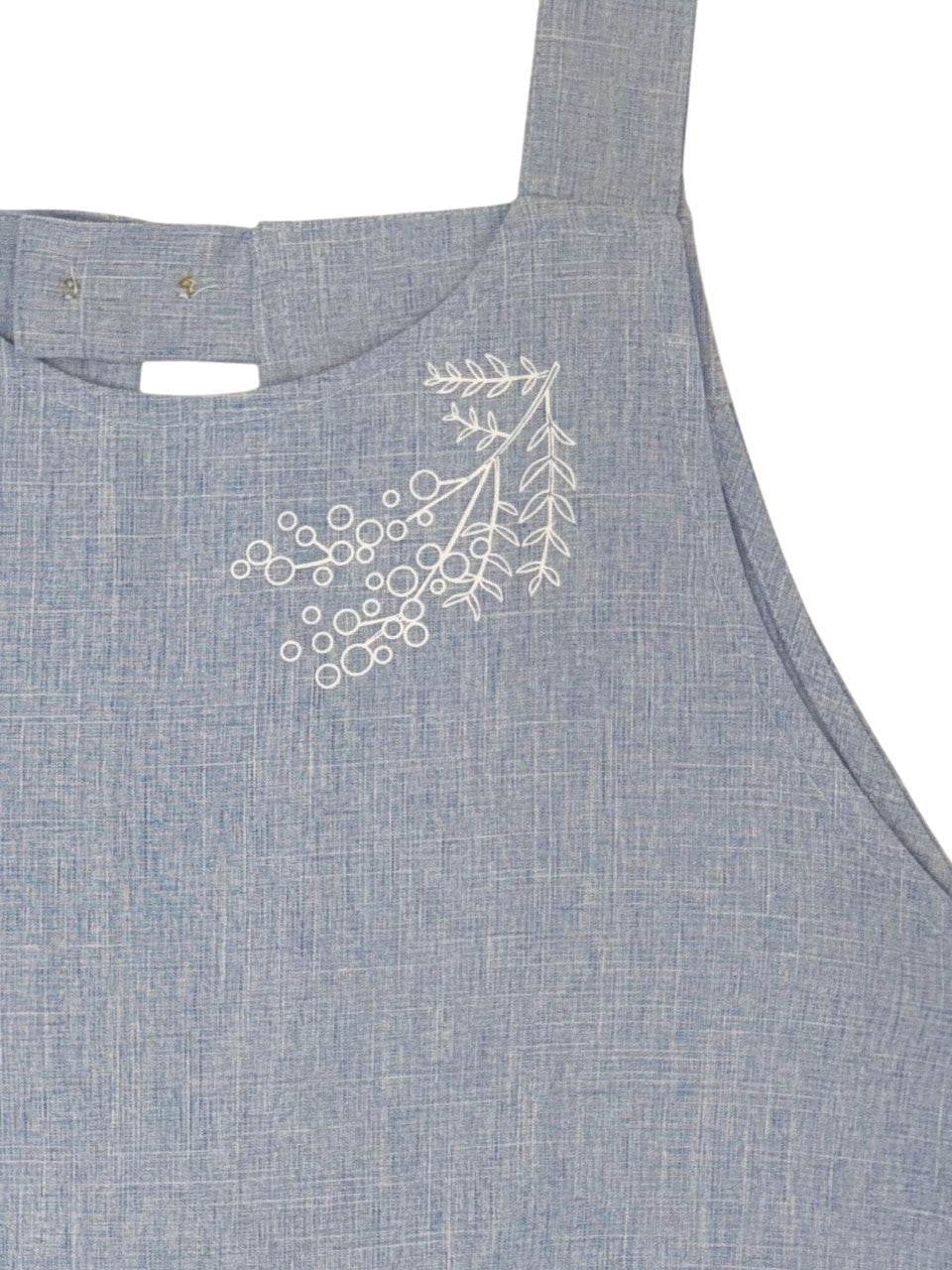 ミモザラバープリントH型エプロン