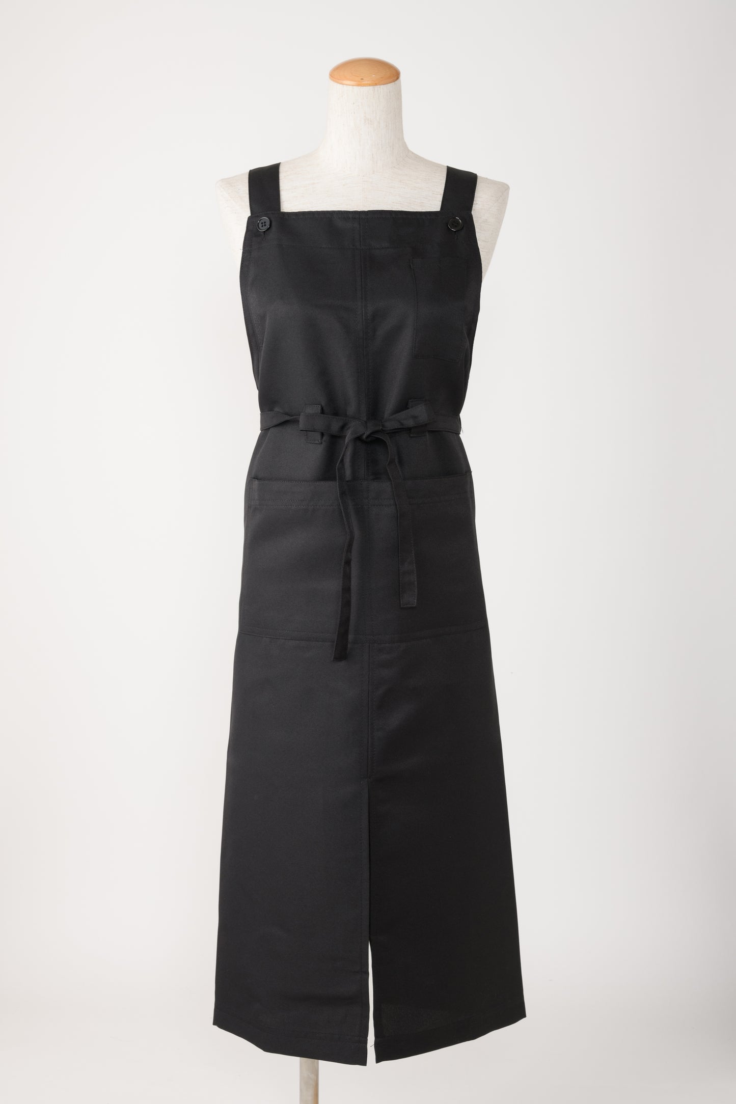 ポリエステル前結びロングエプロン P4-6