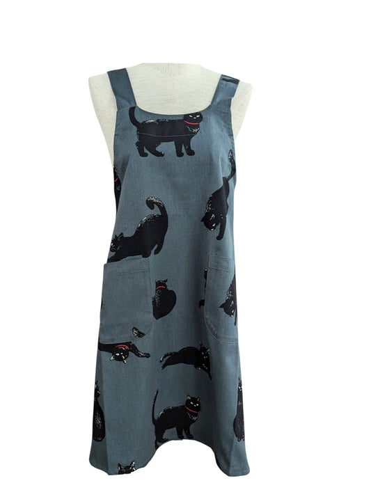 日本製エプロン 黒猫